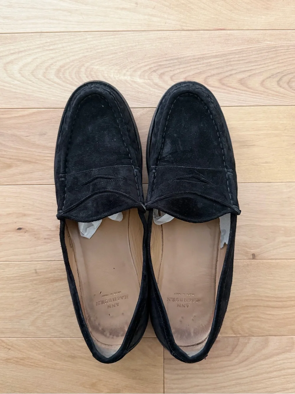 Women’s Black Suede Slip-On Loafers